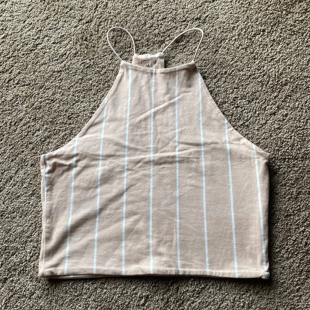 High neck cropped tank Size S